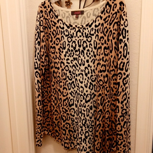 Marled Sweaters - Animal print wool sweater